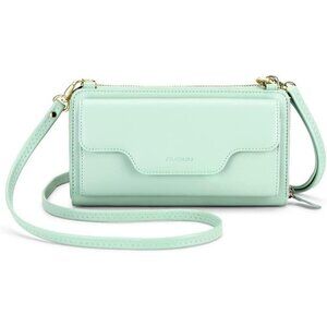 Women 10 - Green Wallet Imported Purses Crossbody Zipper Hand Bags